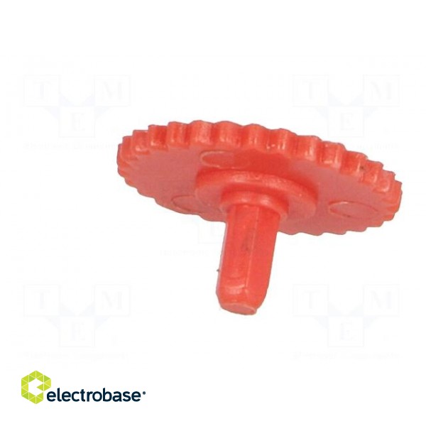 Knob | thumbwheel | red | Ø11.5mm | Application: CA9M фото 5