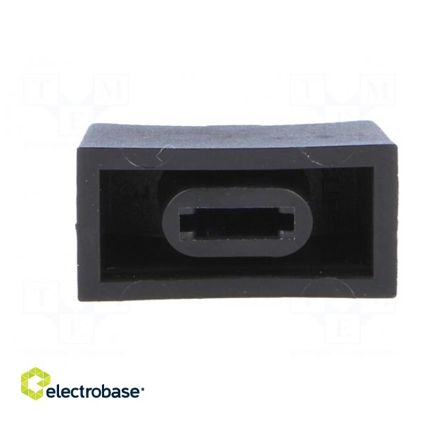Knob: slider | black | 23x11x11mm | width shaft 6,3mm | plastic image 5