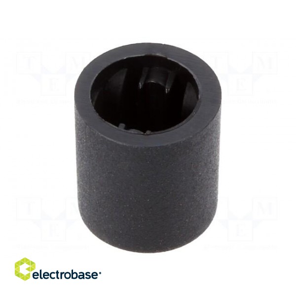 Knob: slider | black | Ø8.2x8.9mm | polyamide | Mounting: push-in image 2