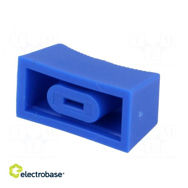 Knob: slider | Colour: blue | 23x11x11mm | Mat: plastic | Pointer: white фото 6