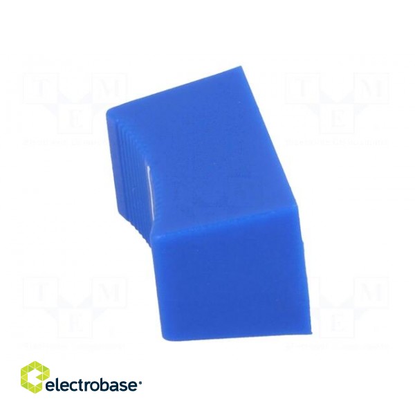 Knob: slider | Colour: blue | 23x11x11mm | Mat: plastic | Pointer: white image 3