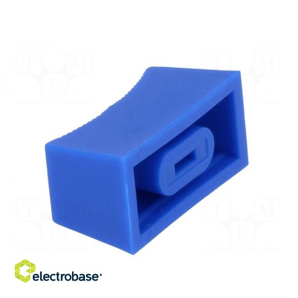Knob: slider | Colour: blue | 23x11x11mm | Mat: plastic | Pointer: white paveikslėlis 4