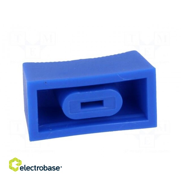 Knob: slider | Colour: blue | 23x11x11mm | Mat: plastic | Pointer: white image 5
