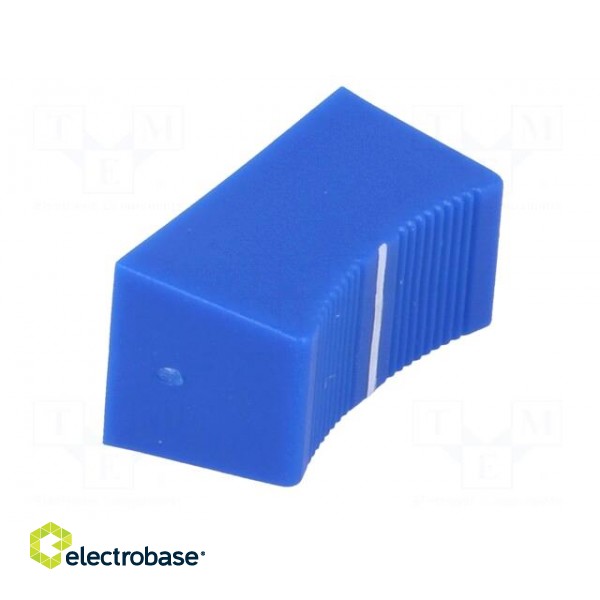 Knob: slider | Colour: blue | 23x11x11mm | Mat: plastic | Pointer: white image 8