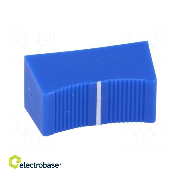Knob: slider | Colour: blue | 23x11x11mm | Mat: plastic | Pointer: white image 9