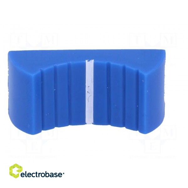 Knob: slider | blue | 24x11x10mm | Width shaft 4mm | plastic image 3