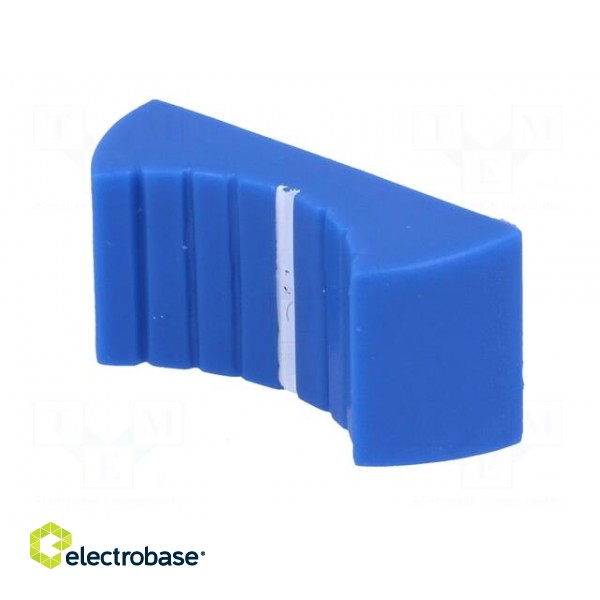Knob: slider | Colour: blue | 24x11x10mm | Mat: plastic | Pointer: white image 4