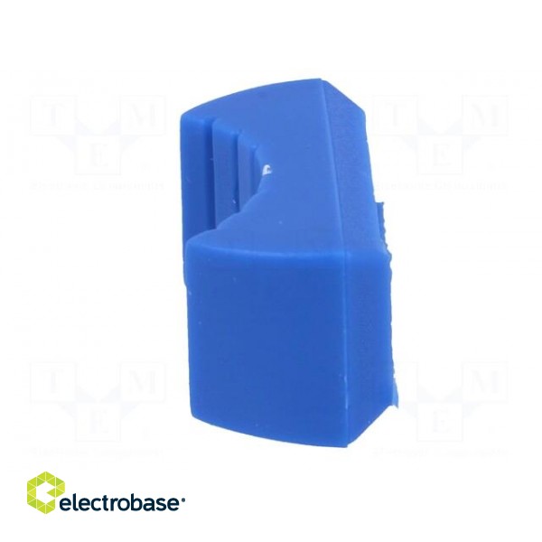 Knob: slider | blue | 24x11x10mm | Width shaft 4mm | plastic image 5