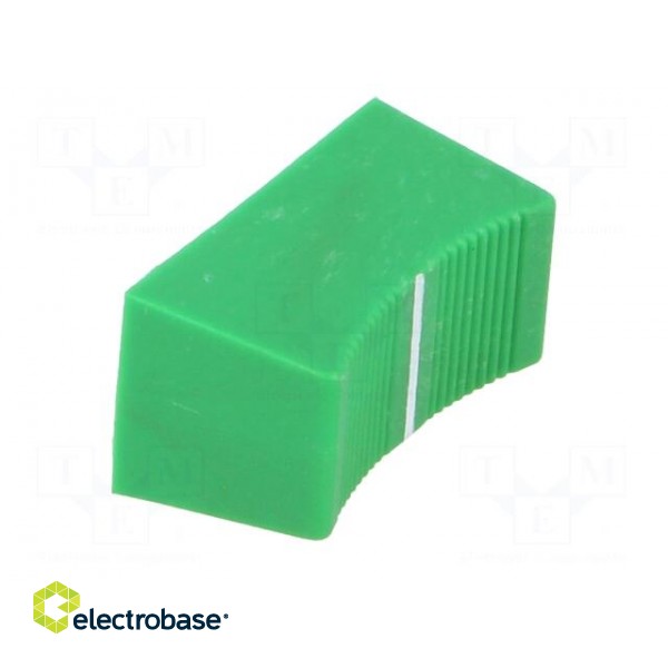 Knob: slider | Colour: green | 23x11x11mm | Mat: plastic image 8