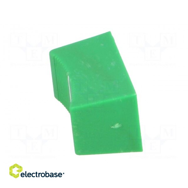 Knob: slider | Colour: green | 23x11x11mm | Mat: plastic image 3