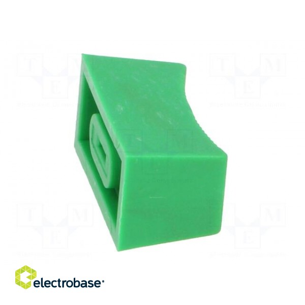 Knob: slider | Colour: green | 23x11x11mm | Mat: plastic image 7
