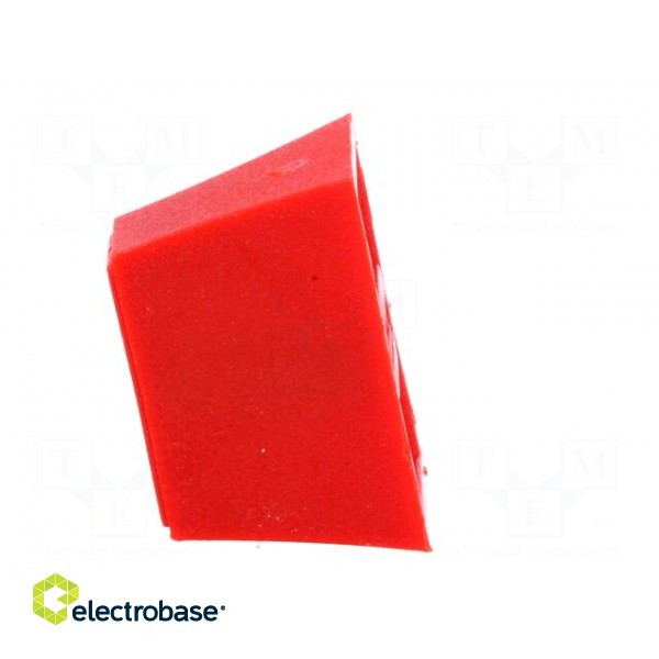 Knob: slider | Colour: red | 20x14x13mm | Mat: plastic | Pointer: white paveikslėlis 3