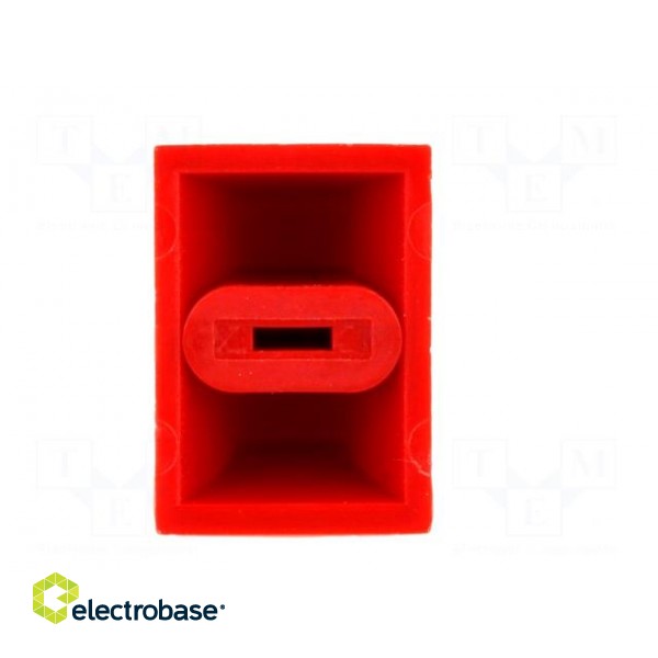 Knob: slider | Colour: red | 20x14x13mm | Mat: plastic | Pointer: white image 5
