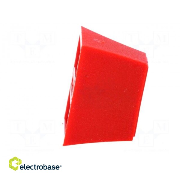 Knob: slider | Colour: red | 20x14x13mm | Mat: plastic | Pointer: white paveikslėlis 7