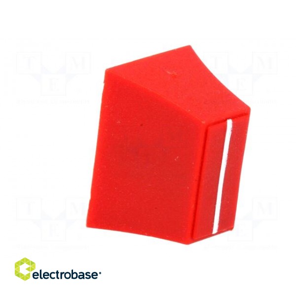 Knob: slider | red | 20x14x13mm | Width shaft 3/4mm | plastic image 8