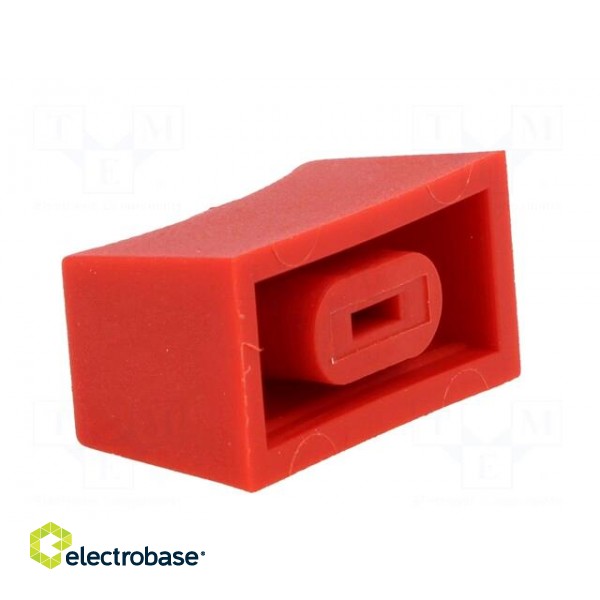 Knob: slider | Colour: red | 23x11x11mm | Mat: plastic | Pointer: white фото 4