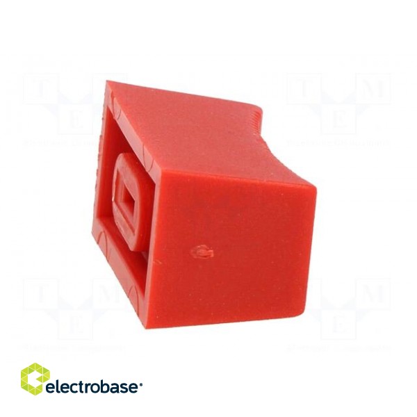 Knob: slider | Colour: red | 23x11x11mm | Mat: plastic | Pointer: white фото 7