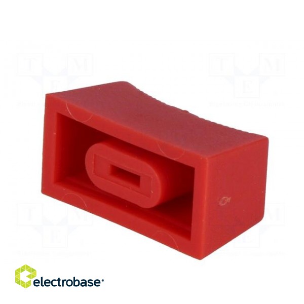 Knob: slider | Colour: red | 23x11x11mm | Mat: plastic | Pointer: white фото 6