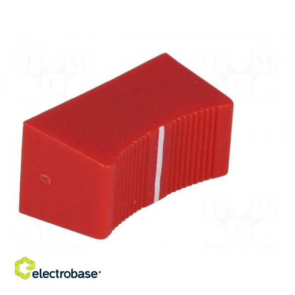 Knob: slider | Colour: red | 23x11x11mm | Mat: plastic | Pointer: white paveikslėlis 8