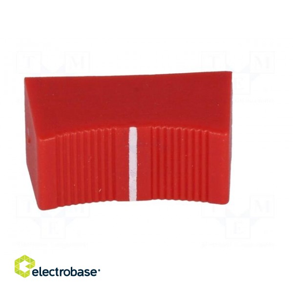 Knob: slider | Colour: red | 23x11x11mm | Mat: plastic | Pointer: white paveikslėlis 9