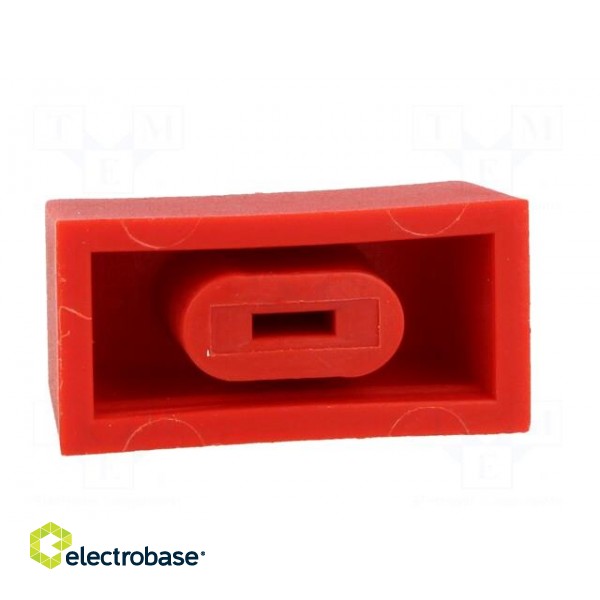 Knob: slider | Colour: red | 23x11x11mm | Mat: plastic | Pointer: white фото 5