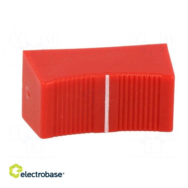 Knob: slider | Colour: red | 23x11x11mm | Mat: plastic | Pointer: white image 9