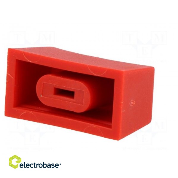 Knob: slider | Colour: red | 23x11x11mm | Mat: plastic | Pointer: white фото 6