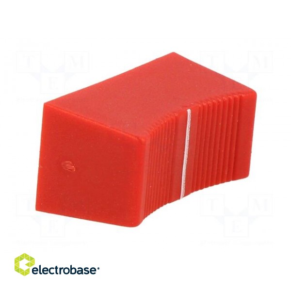 Knob: slider | Colour: red | 23x11x11mm | Mat: plastic | Pointer: white image 8