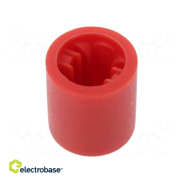 Knob: slider | Colour: red | Ø8.2x8.9mm | Mat: nylon | Mounting: push-in фото 2