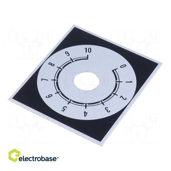 Scale | Range: 0 ÷ 10 | 48x42mm | Øhole: 10mm | aluminium