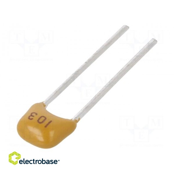 Capacitor: ceramic | 10nF | 100V | X7R | ±10% | THT | 2.5mm