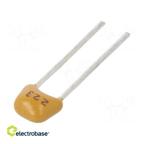 Capacitor: ceramic | 22nF | 50V | X7R | ±10% | THT | 2.54mm