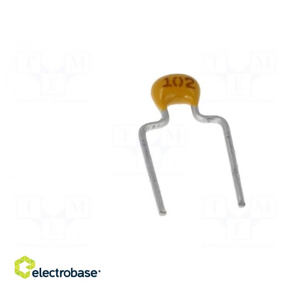 Capacitor: ceramic | MLCC,monolithic | 1nF | 100V | C0G (NP0) | ±5% | THT image 5