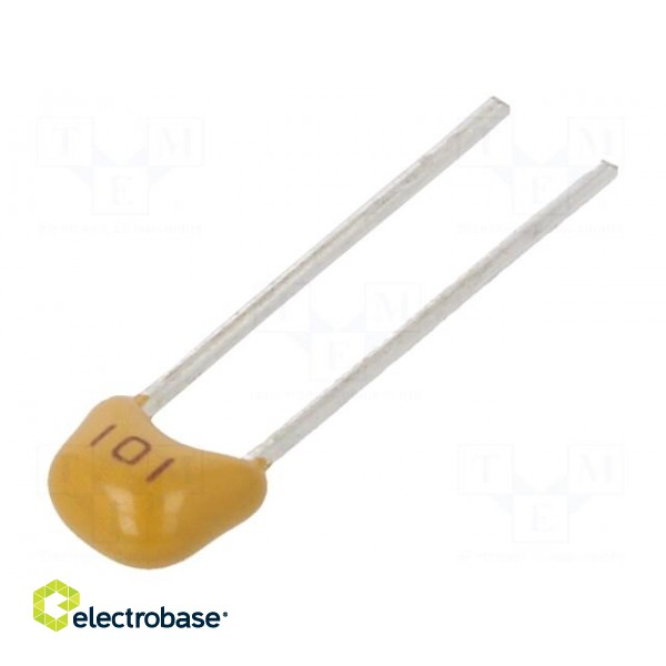 Capacitor: ceramic | 10pF | 50V | C0G (NP0) | ±5% | THT | 2.54mm