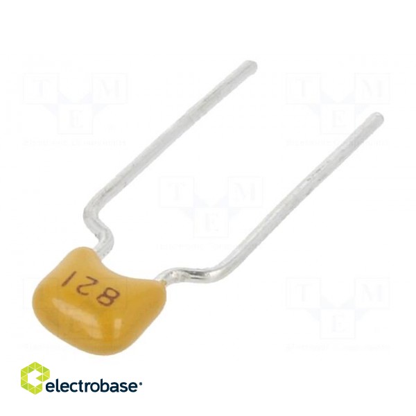 Capacitor: ceramic | 820pF | 100V | X7R | ±10% | THT | 5mm