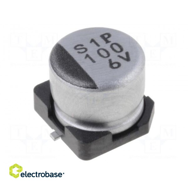 Capacitor: electrolytic | SMD | 100uF | 6.3VDC | Ø6.3x5.4mm | ±20% | 60mA