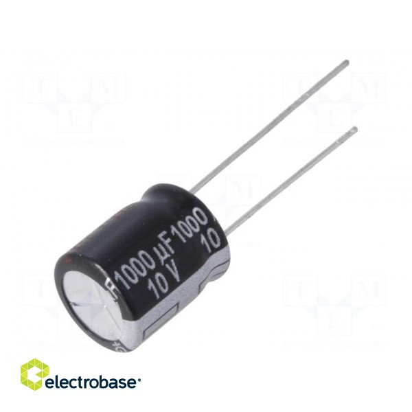 Capacitor: electrolytic | low ESR | THT | 1000uF | 10VDC | Ø10x12.5mm