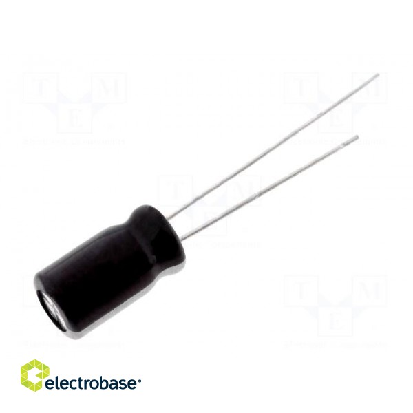 Capacitor: electrolytic | low ESR | THT | 220uF | 25VDC | Ø10x12.5mm