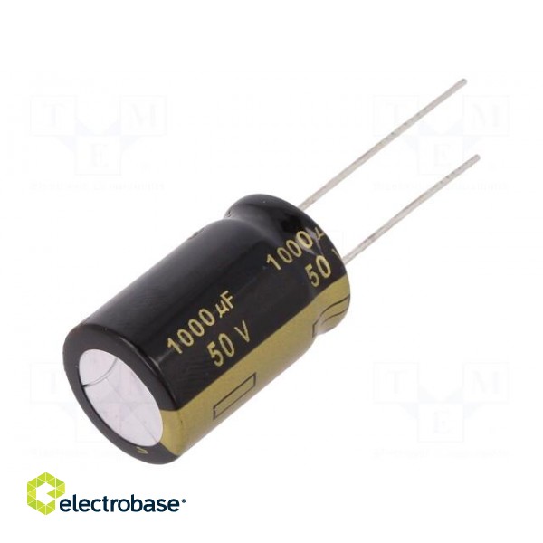 Capacitor: electrolytic | low impedance | THT | 1000uF | 50VDC | ±20%