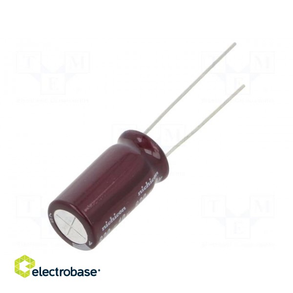 Capacitor: electrolytic | low ESR | THT | 100uF | 63VDC | Ø10x20mm | ±20%