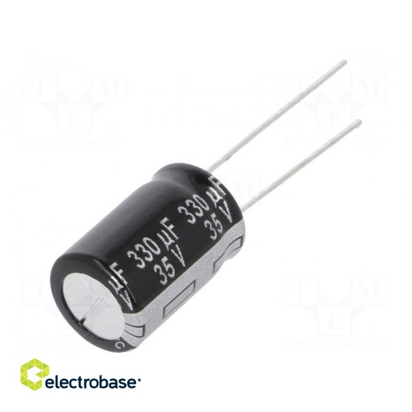 Capacitor: electrolytic | low ESR | THT | 330uF | 35VDC | Ø10x16mm | ±20%