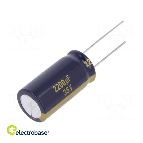 Capacitor: electrolytic | low ESR | THT | 2200uF | 35VDC | Ø16x31.5mm