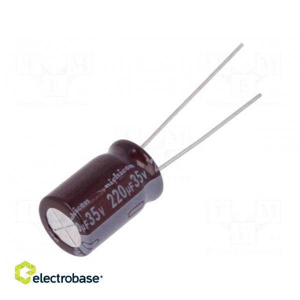 Capacitor: electrolytic | low ESR | THT | 220uF | 35VDC | Ø10x16mm | ±20%