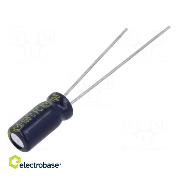 Capacitor: electrolytic | low ESR | THT | 22uF | 35VDC | Ø5x11mm | ±20%