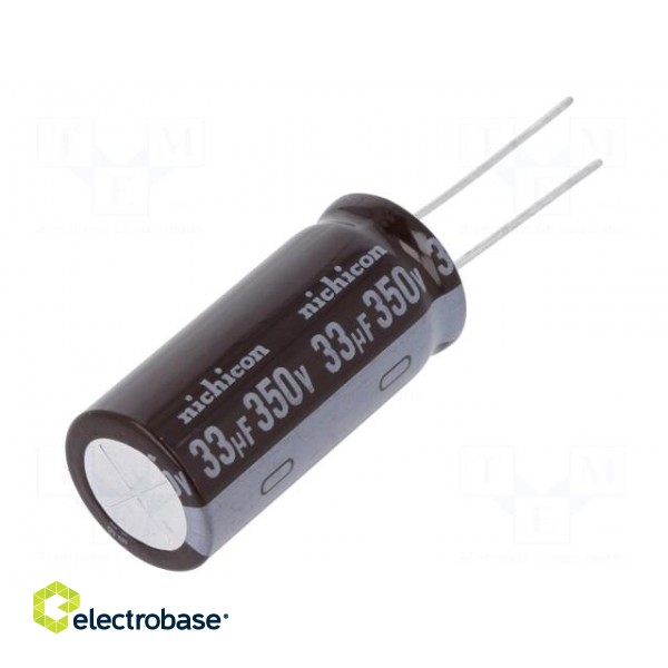 Capacitor: electrolytic | low impedance | THT | 33uF | 350VDC | ±20%