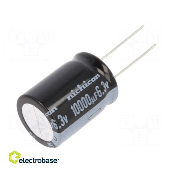 Capacitor: electrolytic | low ESR | THT | 10000uF | 6.3VDC | Ø18x25mm