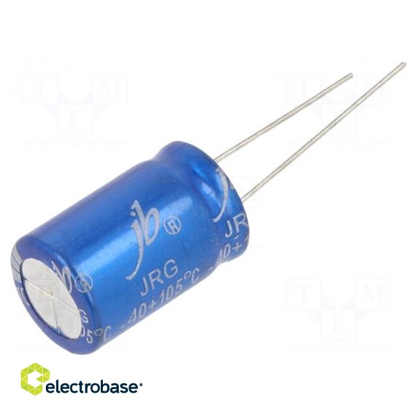 Capacitor: electrolytic | THT | 1000uF | 25VDC | Ø13x20mm | Pitch: 5mm