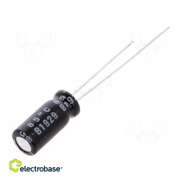 Capacitor: electrolytic | THT | 100uF | 10VDC | Ø4x11mm | Pitch: 1.5mm