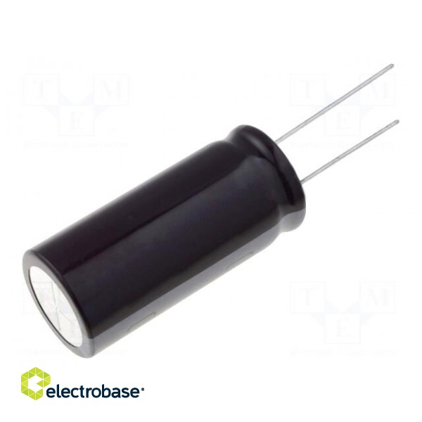 Capacitor: electrolytic | THT | 100uF | 400VDC | Ø16x35.5mm | ±20%