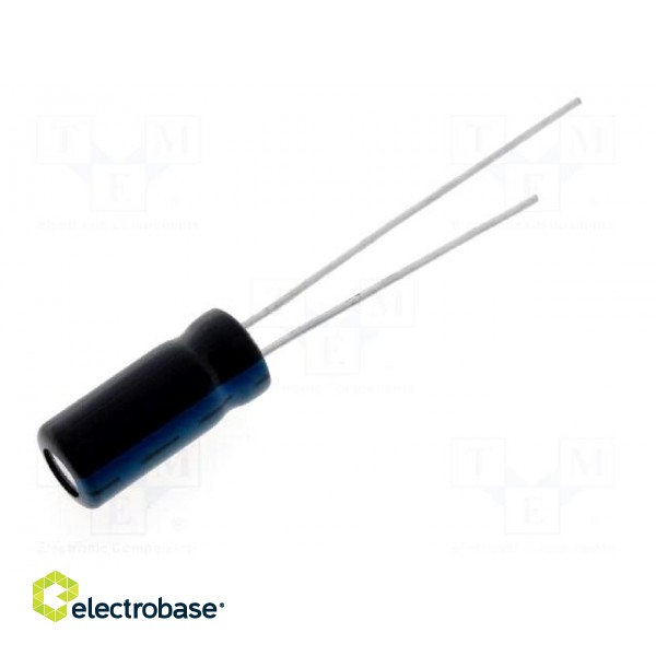 Capacitor: electrolytic | THT | 100uF | 50VDC | Ø8x11.5mm | Pitch: 3.5mm